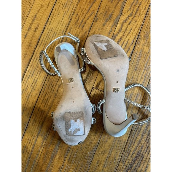 Badgley Mischka Marina Gemstone Stiletto White Size 8 - Picture 8 of 10